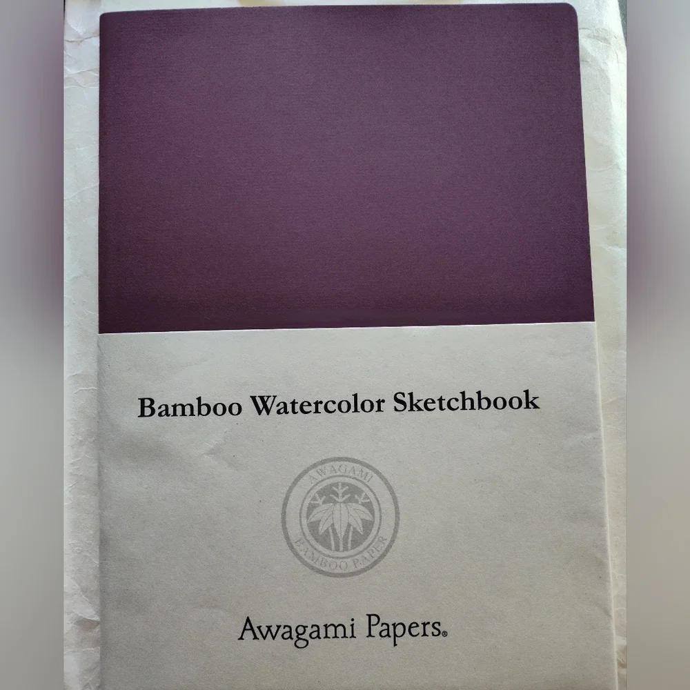 AWAGAMI PAPERS Bamboo Watercolor Sketchbook A4 Japanese Washi Paper NIP